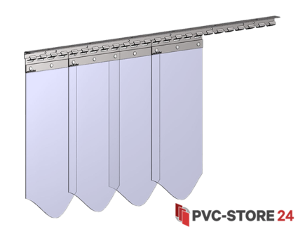 B 0,85m x H1,50m Lamellen PVC Streifen Vorhang 200x2mm 