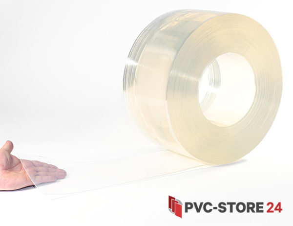 PVC Streifen für Streifenvorhang Lamellenvorhang "Rollenware glasklar" 