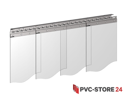 PVC Streifenvorhang Stall Lamellen 200 x 2mm Windschutz Vorhang Breite 1,20m 