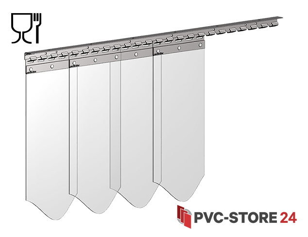 Streifenvorhang Weich PVC 1,00 m x 2,00 m   200 x 2 mm Breite/Höhe 