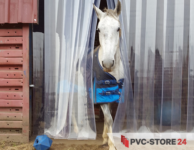 Pferdestall oder Garten PVC Streifenvorhang Lamellenvorhang für Industrie 