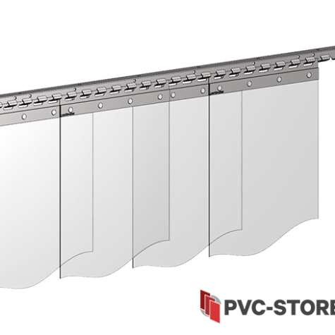 PVC-Streifenvorhang 2x3 M – Transparent, 3 Mm Stark, Mit Verzinkter Hakenleiste | Für Industrie, Lager & Als Raumteiler